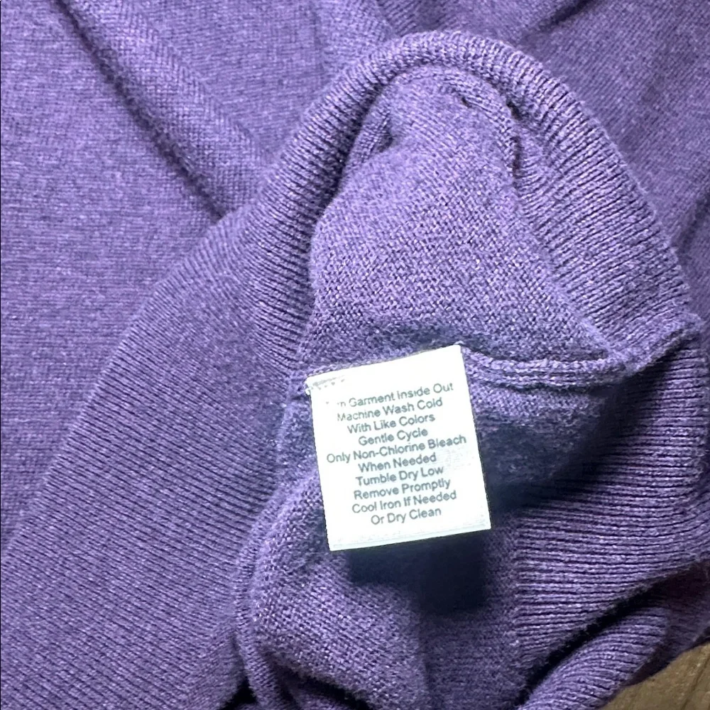 Jos. A. Bank Traveller Deep Purple Quarter Zip Pullover Sweater - 2XLT - Picture 7 of 7